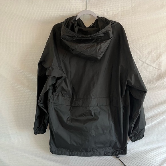 Geoffrey Beene Full Zip Snap Up Hooded Lightweight Windbreaker Black Size Medium - Picture 5 of 16